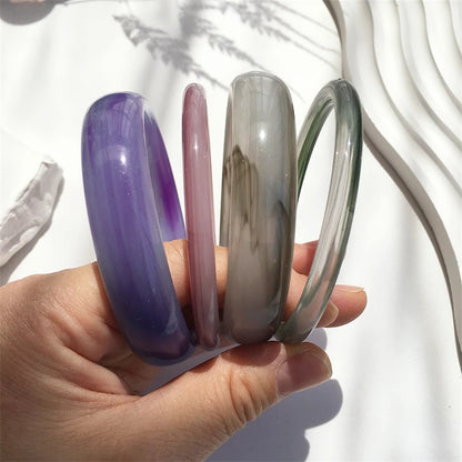 4-Piece Marble Acrylic Resin Bracelet