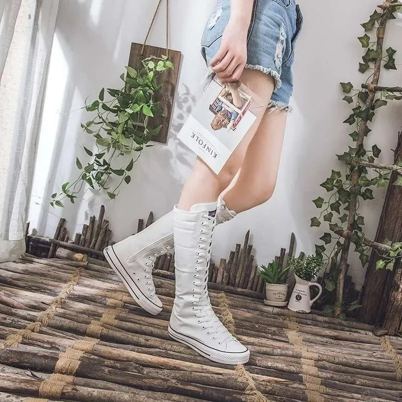 Canvas Korean Long Boot