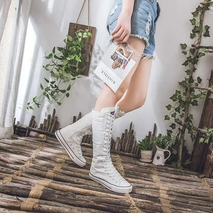 Canvas Korean Long Boot