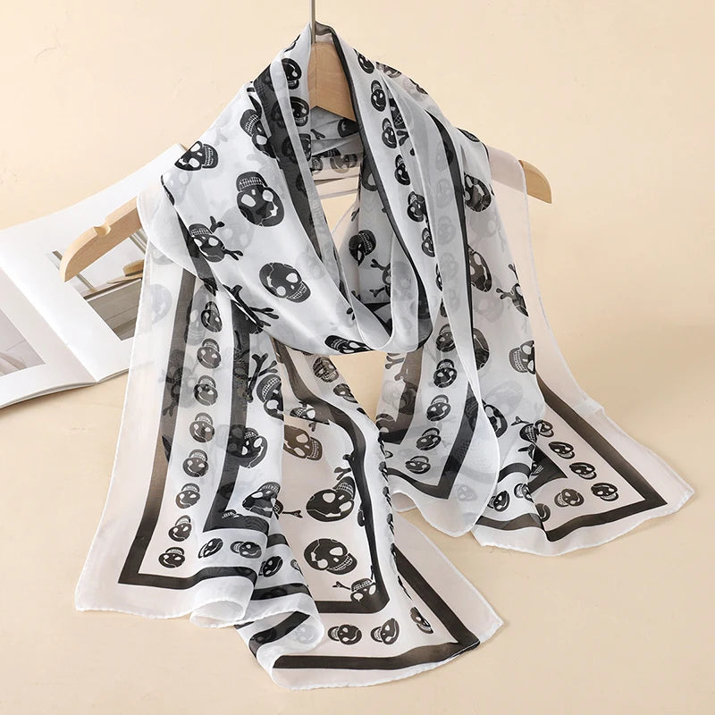 Chiffon Long Silk Scarf Turban
