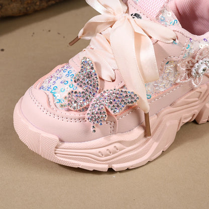 Spring Toddler Bling Soft Sole Breathable Sneakers