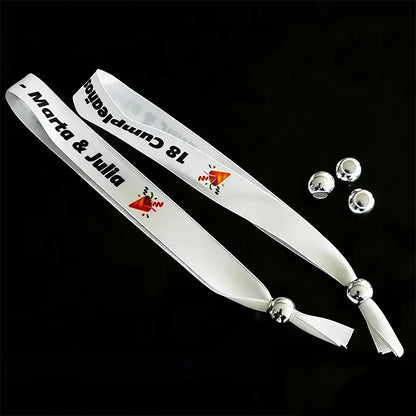 50Pieces Customizable Cloth Logo Fabric Wristband