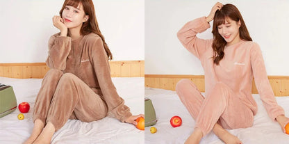 Thickened Loungewear Unisex Homewear Loose Pajama Sets