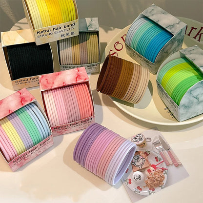 1pc Dopamine candy colored high elasticity rubber band headband tied