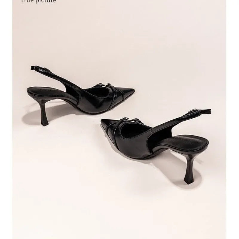 Shallow Mouth High-heeled Elegant Buckle Stiletto Shoes