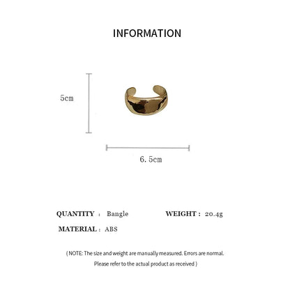 Geometric Glossy Opening Bangle Bracelets