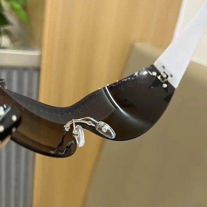 Luxury Large Frame Trendy Pearl-Inlaid Sunglasses