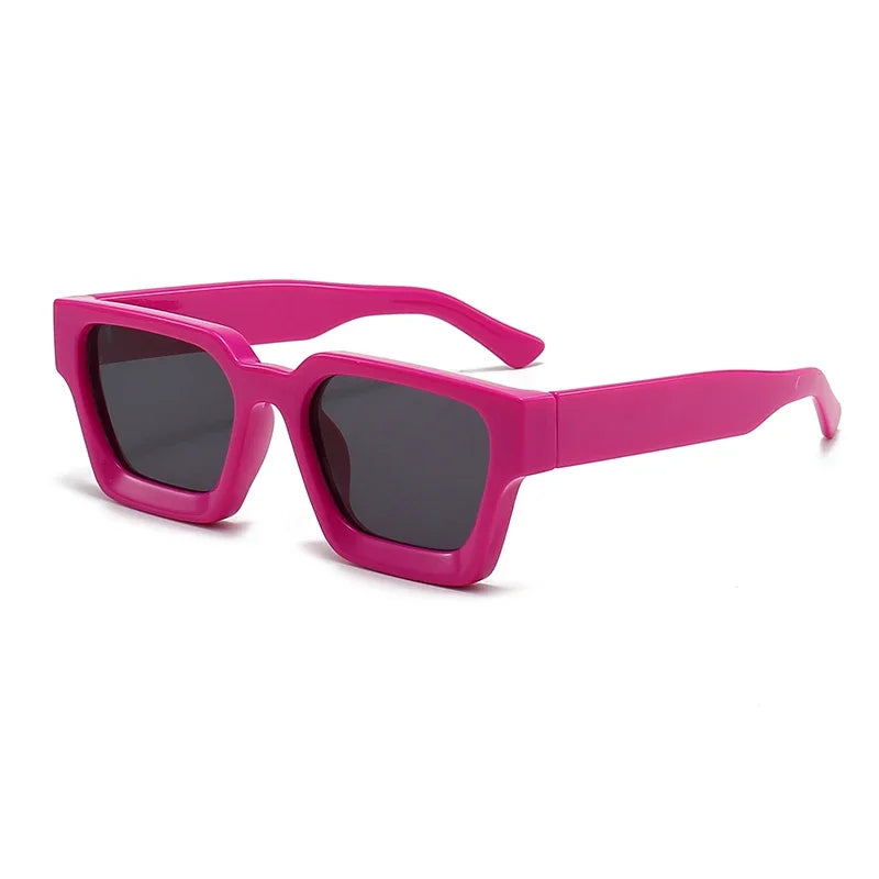 Square Luxury Retro Green Brand Designer Sun Glasses