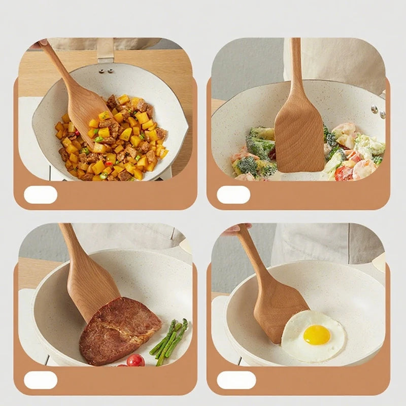 COOKER Thickened Beech Wood Spatula Wooden