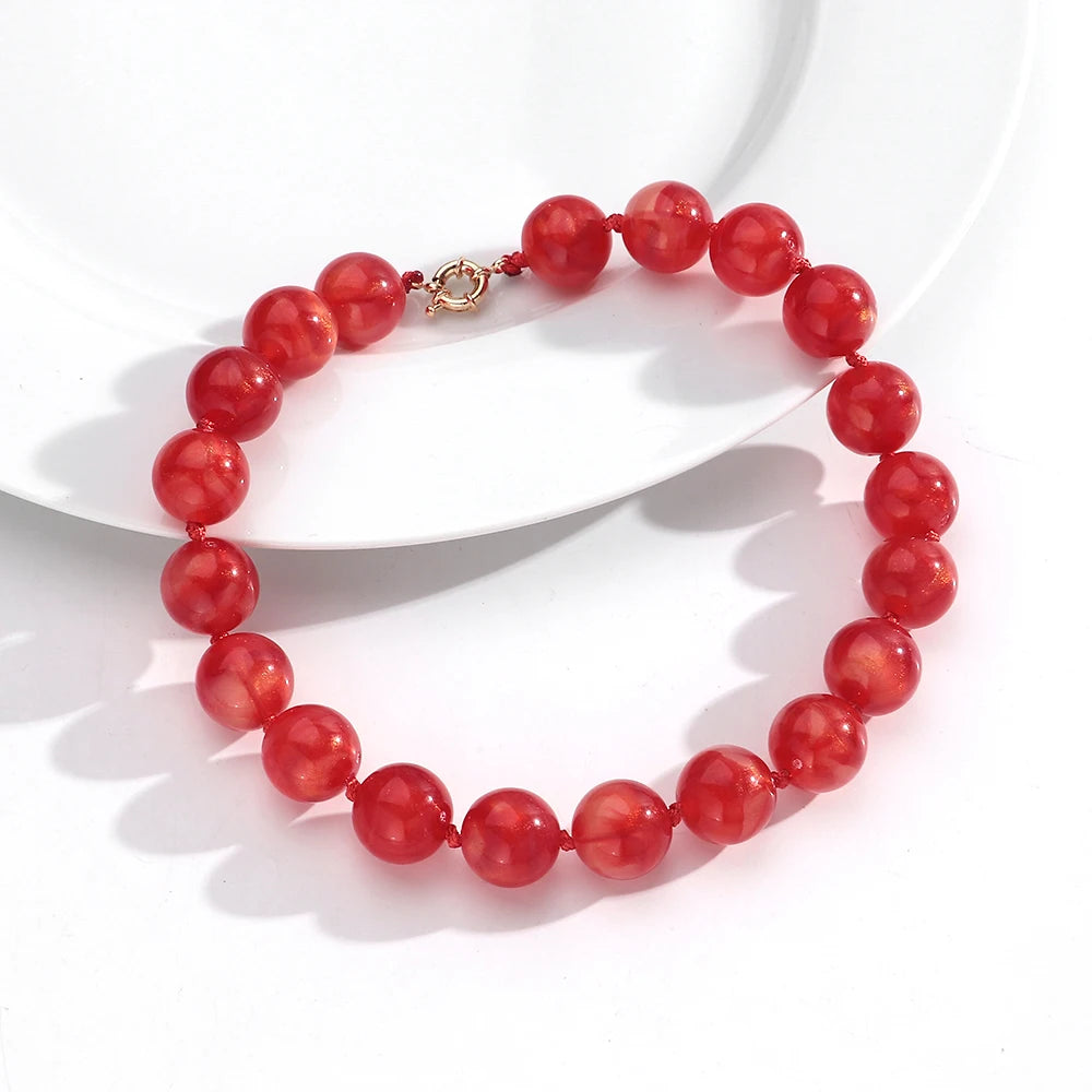 Bohemian Style Handmade Beaded Necklace Jewelry
