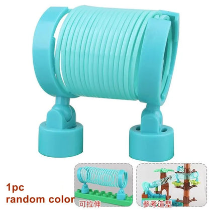 Big Building Blocks Marble Race Run Track Dinosaur Part Maze Toy