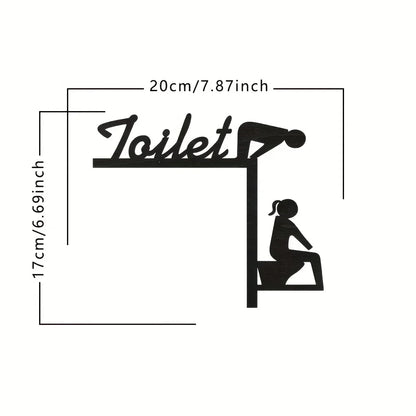 1pc Modern Metal Toilet Door Sign