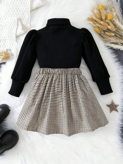 Long Sleeve Knitted Lantern Sleeve Roundneck Hoodie Set