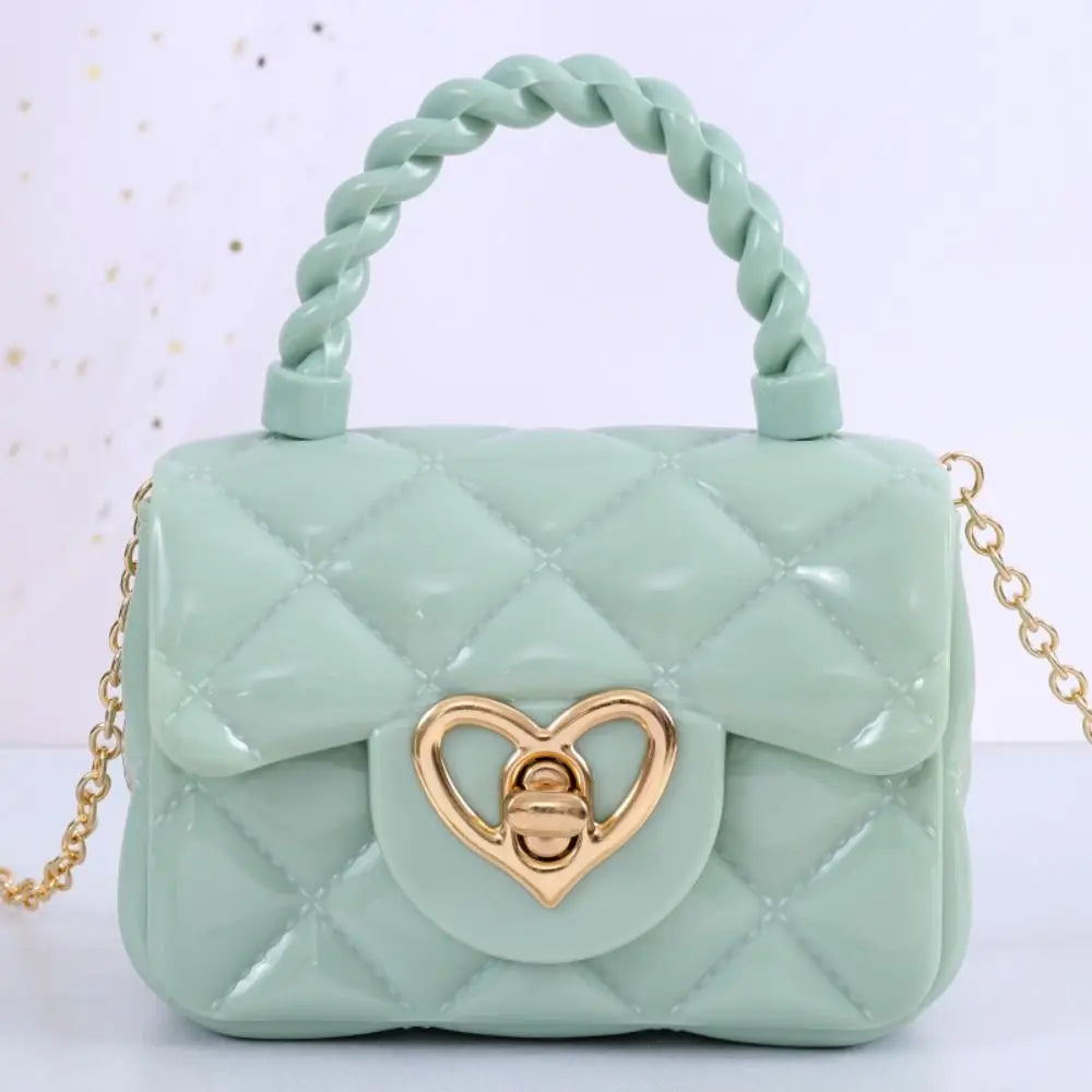 PU Mini Shoulder Bags Heart Coin Wallets Handbags