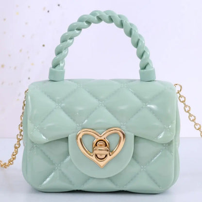 PU Mini Shoulder Bags Heart Coin Wallets Handbags