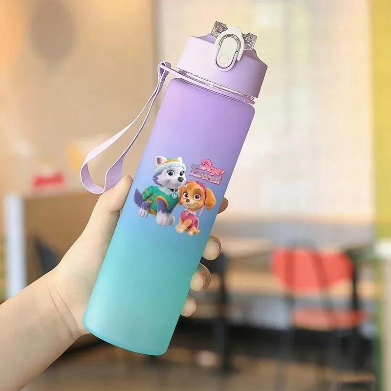 750ML PAW Patrols Gradient Color Water Cup Cartoon Print Drinking Bottle