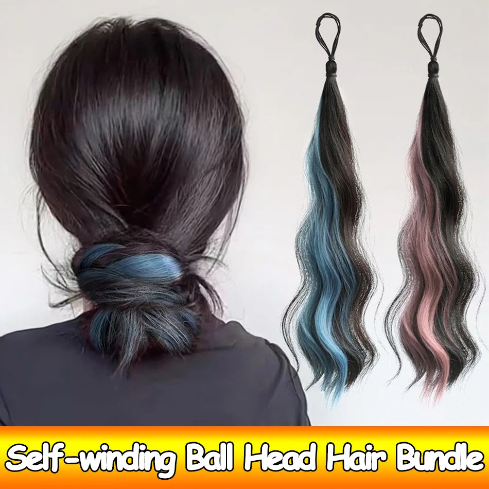 50cm Synthetic Self-Winding Ball Head Wig