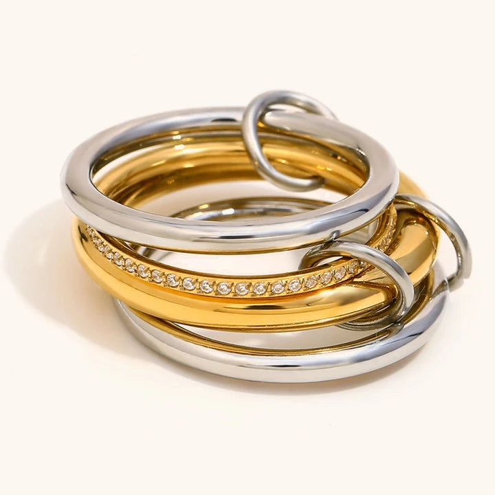 DANA Mix Dua Circle Stainless steel Ring