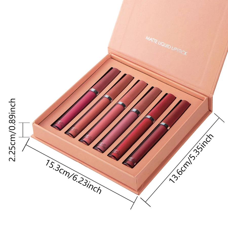 Matte Lip Gloss Waterproof Moisturizing Lipstick Set