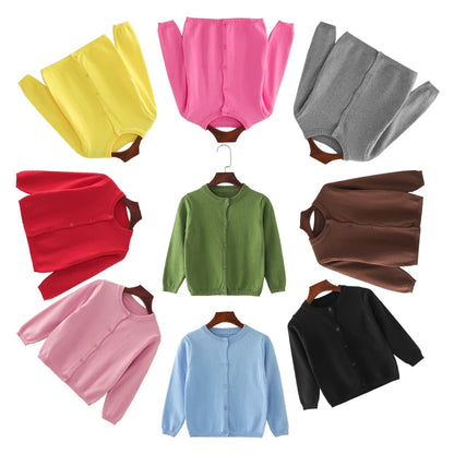 Spring Autumn Toddler Knit Cardigan Baby Soft Knitted Sweater Coat