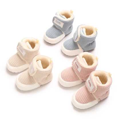 Winter Snow Soft Sole Anti Slip Flat First Walking Baby Shoes -+0-18