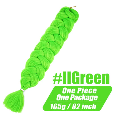 82 Inch Long Jumbo Braiding Hair Synthetic Braids Crochet Hair Extensions 165g