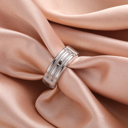 Atlantis Stainless Steel Wide Minimalist Rings