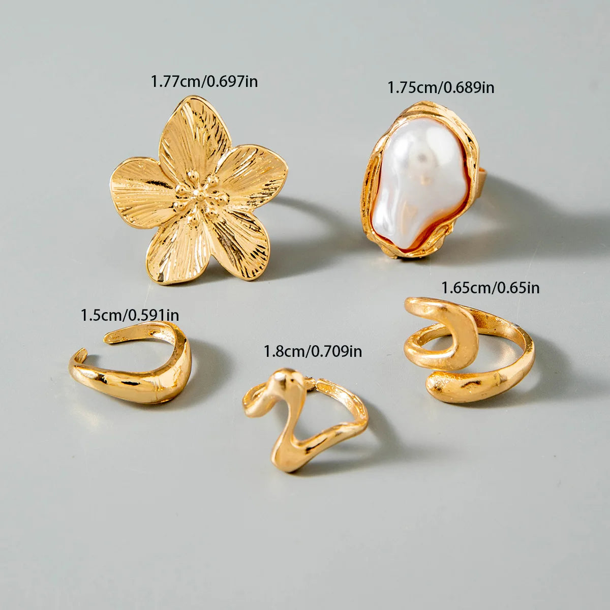 DANA Circle Geometry Opening Joint Rings Set