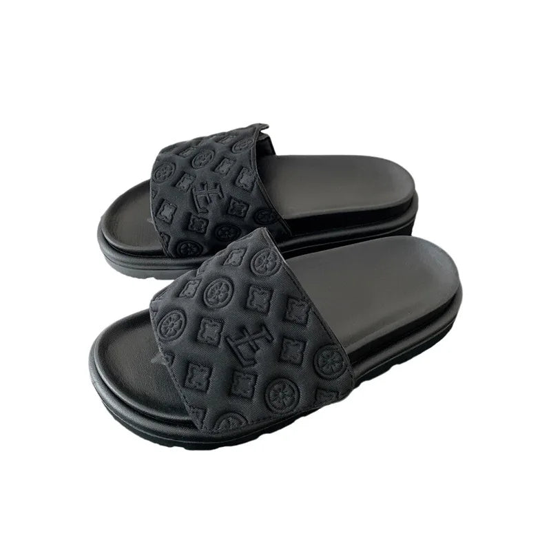 Magic Sticker Flat Luxury Slippers