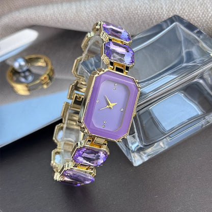 Rhinestone chain rectangular color case rhinesto watch