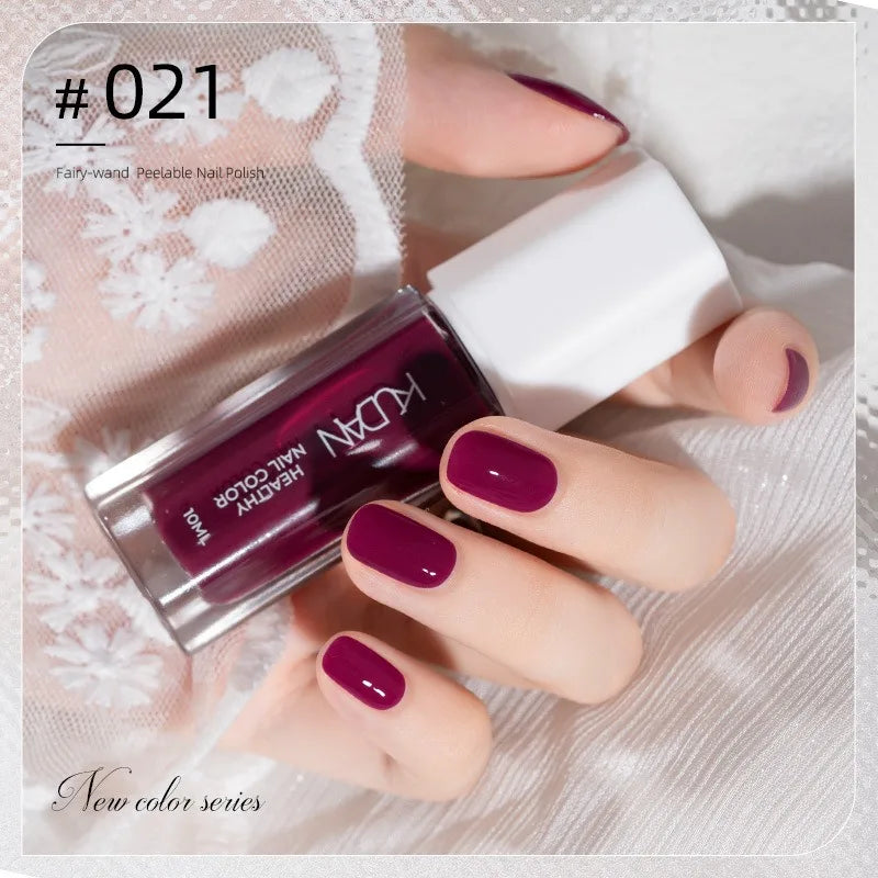 Colorful Water-Base Nail Polish 40 Colors Air Dry Peel Off Nail Art