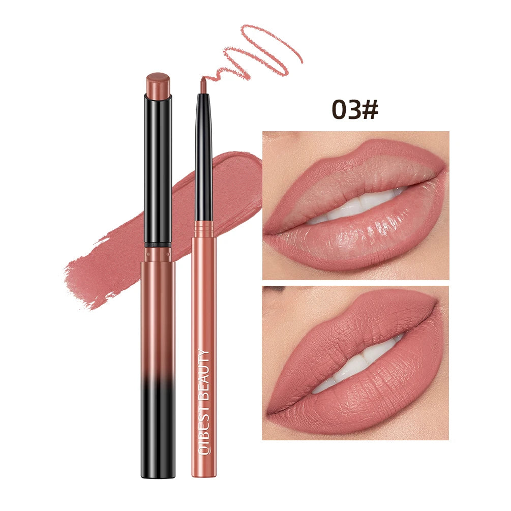2pcs Lipstick Lipliner Matte Nude Lip Liner Pencil Waterproof Set