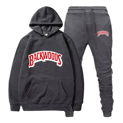 Winter Fleece Red Hoodies Black Casual Jogger Suit Tracksuit Sweatshirt Pullover