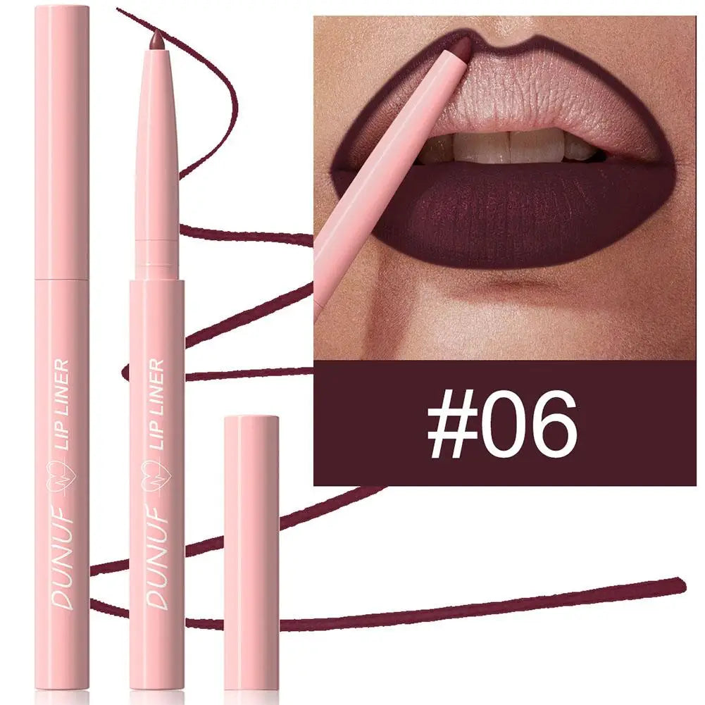 6Pcs Velvet Matte Lip Liner Pencil Lip Contours Makeup Set