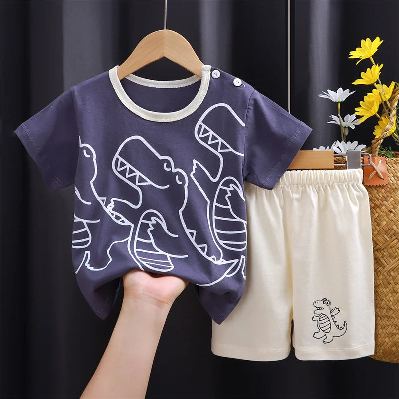 Short-Sleeved T-Shirt Baby Cute Cartoon Outfit
