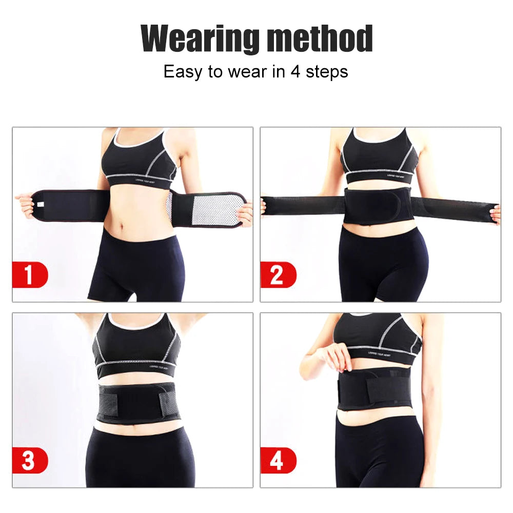 1PCS Adjustable Heating Lower Back Brace Support Belt