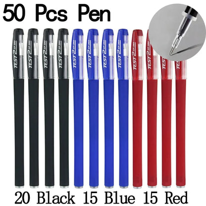 20/50 Pcs Gel pens Set Black Blue Red Refill Gel School
