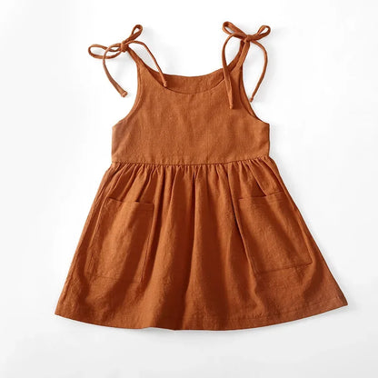 Toddler Girl Cotton Sleeveless Dress