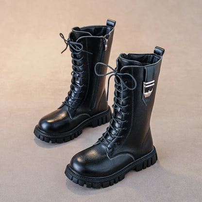 Elegant Zipper Baby Girl Casual Boots
