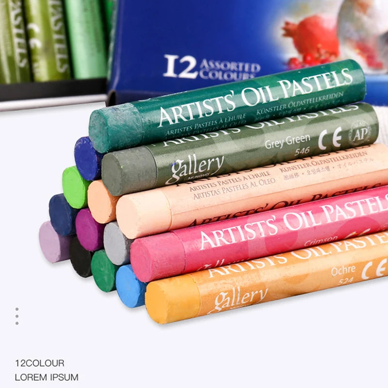Artist Oil Pastel Set 12/25/50 Professional Painting Drawing Toxic Sticks