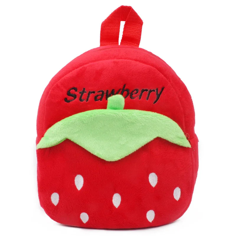 3D School Bags Cartoon Print Plush Kids Backpack Kindergarten Mini Bag