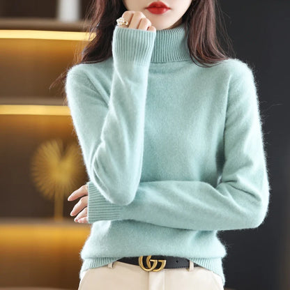 Cashmere Turtleneck Pullover Sweater