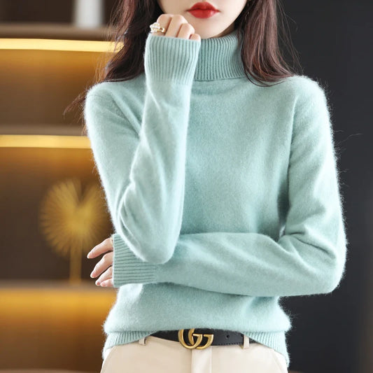 Cashmere Turtleneck Pullover Sweater