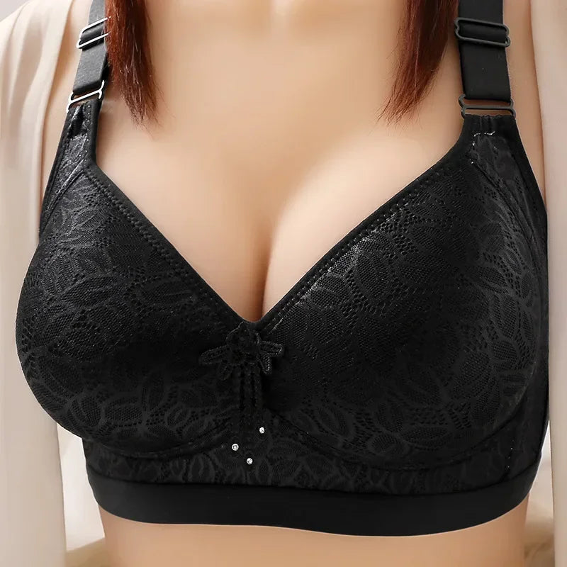 Breathable Adjustable Brassiere Thin Without Steel Ring Large Breasts Bra