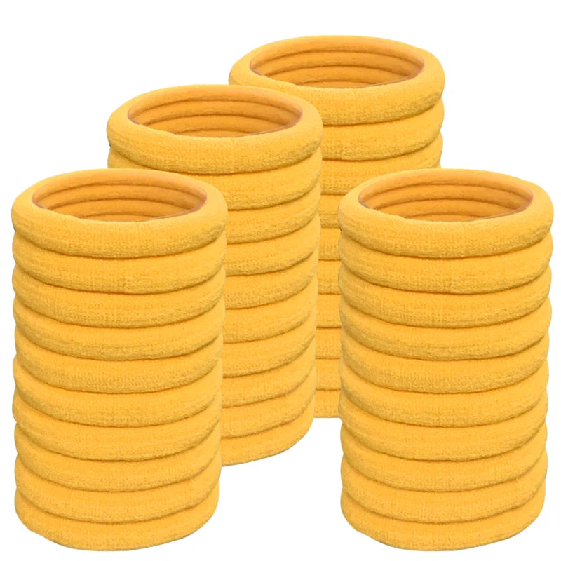 50PCS/Set Cotton Elastic Hair Ties