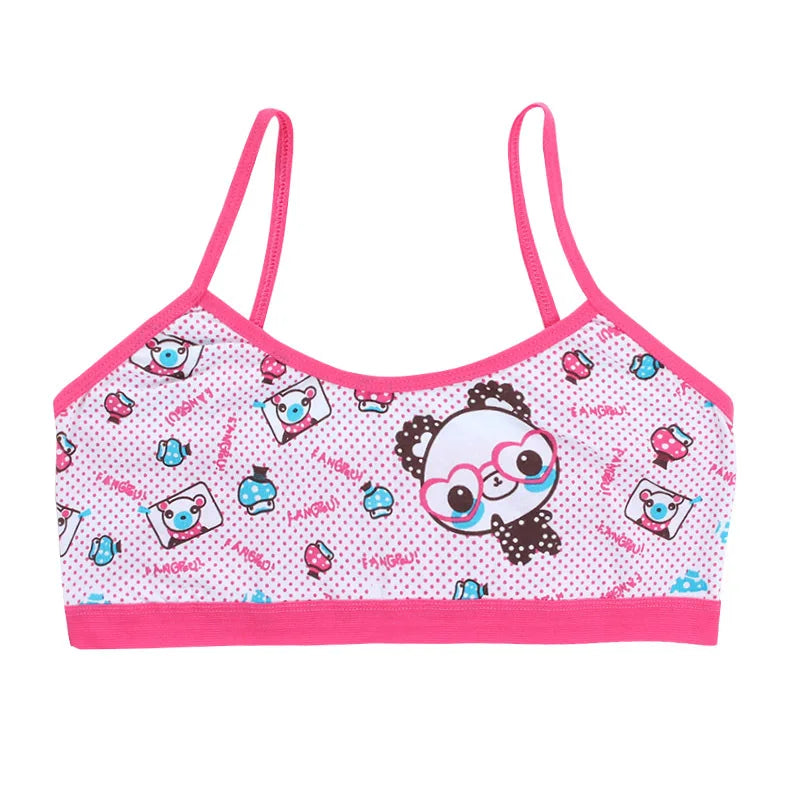 Girls Vest Bras Cartoon Panda Underwear