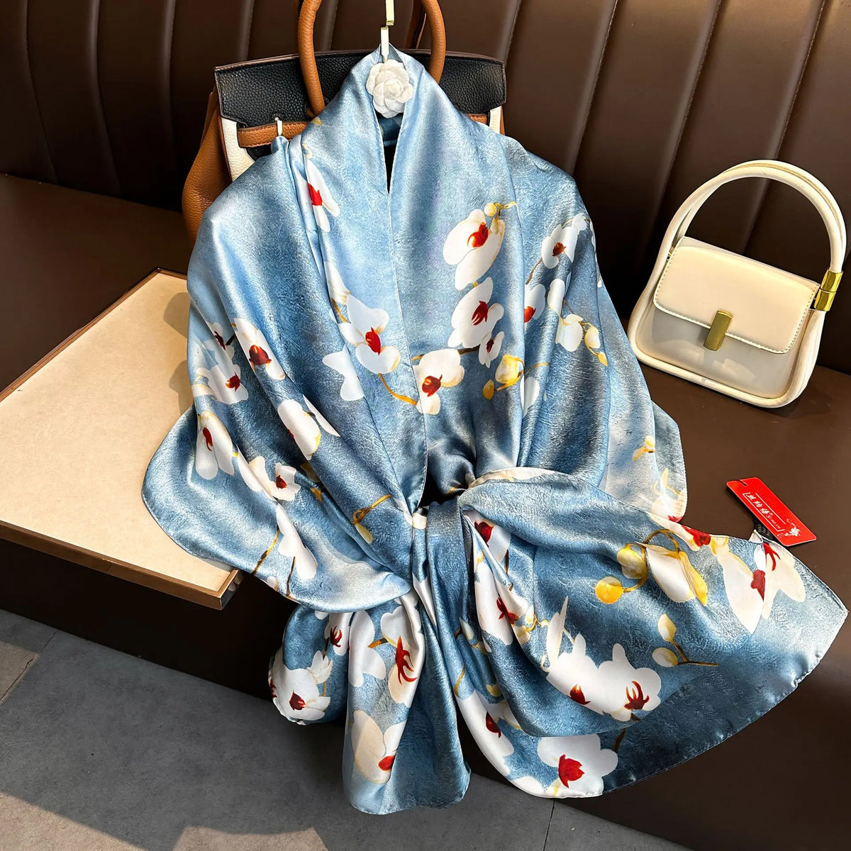 Luxury Silk 180X90CM Long Scarf Popular Silk Headscarf  Shawl