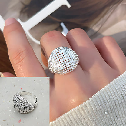 925 Sterling Silver Geometry Crystal Ring