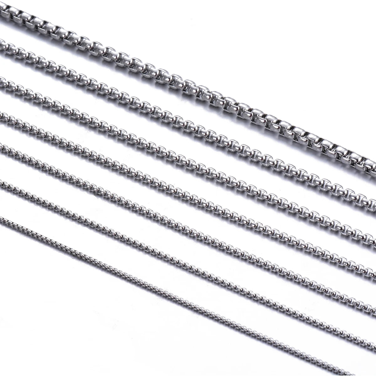 Stainless Steel Chain Round Box Necklace