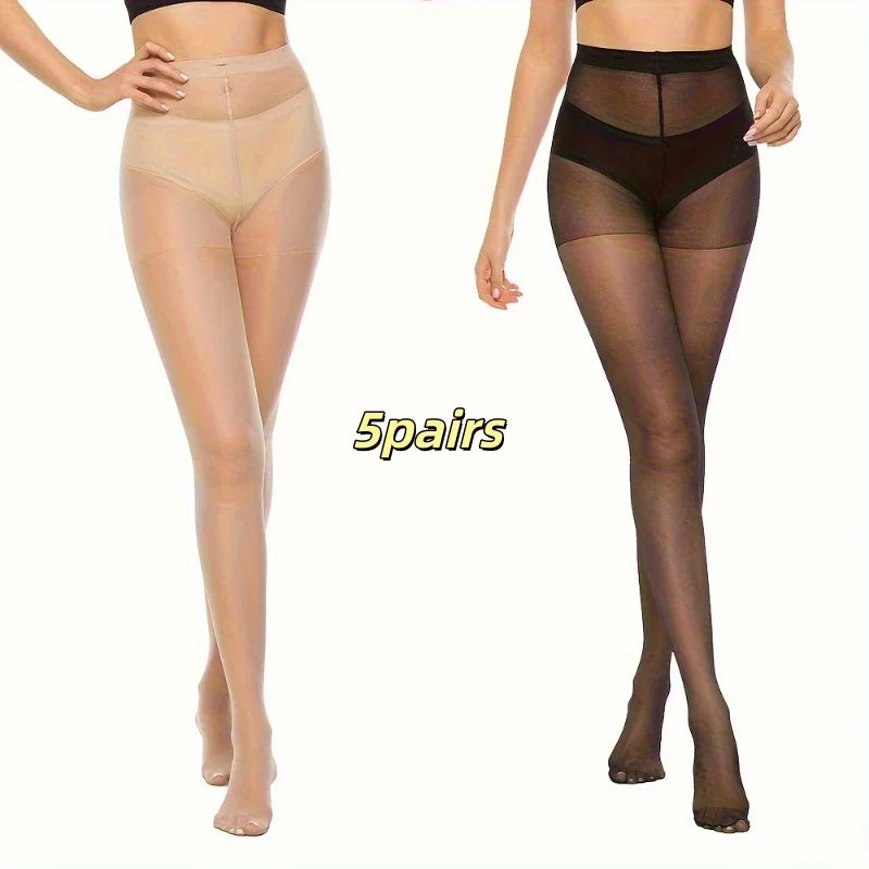 2/5 أزواج من الجوارب الحريرية الضيقة المضادة للخطاف